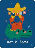 Bora Shop postal fiesta del mar - tarjeta alegre para niños