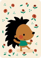 Bora Shop postal erizo Poppy - tarjeta alegre para niños