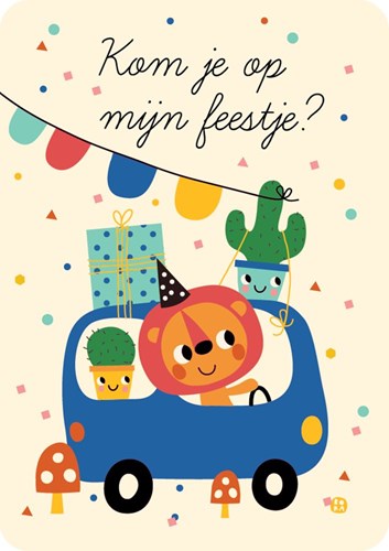 Harlekijn invitación tarjetas coche set de 6 en paquete