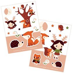 Bora Shop hojas de pegatinas Moonlight shore 2 x A6 - set creativo