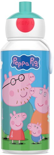 Mepal botella de agua Peppa Pig pop-up 400 ml - infantil y a prueba de fugas