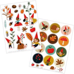 Bora Shop hojas de pegatinas Friends of the Woods 2 x A6 - 5 sets pegatinas