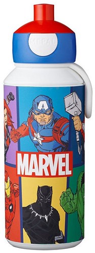 Mepal botella Avengers pop-up 400 ml - Botella infantil sin BPA