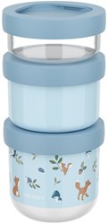 Mepal snack box apilable 3 piezas - Forest Friends - Sin BPA y apilable
