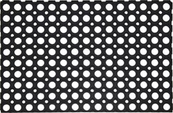 Felpudo de goma negro alfombra atrapa suciedad 60x40 cm exterior e interior