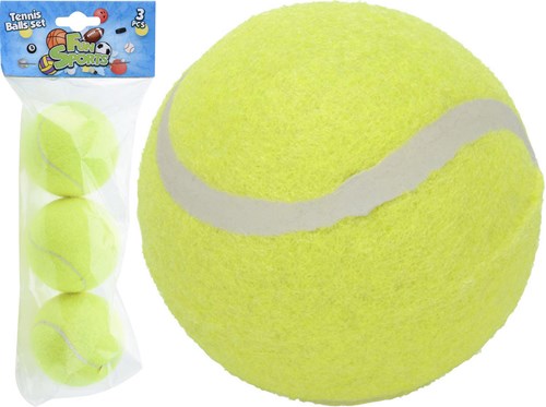 Pelotas de tenis juguete para perro amarillo 3 unidades en bolsa lanzar