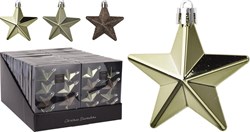 Bola de Navidad irrompible estrella 6,50cm 8 unidades decoración verde