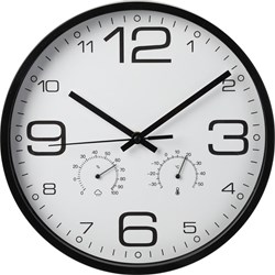 Reloj de pared estación meteorológica juego educativo plástico multicolor negro