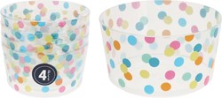 Excellent Houseware vajilla infantil set de 4 cuencos Dots plástico