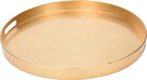 Bandeja redonda dorada 46x4cm bandeja de lujo accesorio de mesa
