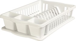 van der Meulen escurreplatos plástico blanco con bandeja cocina 39,5x26cm