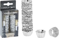 Adaptadores para velas aluminio plateado set de 60 - portavelas decoración