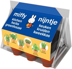 Nijntje mini invernadero de hierbas - kit de cultivo para niños con 6 hierbas