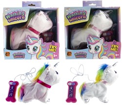 Lopende Unicorn met geluid 16cm