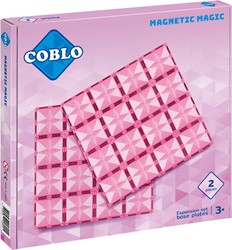 Coblo juguete azulejos magnéticos Placas base Pastel 2 unidades