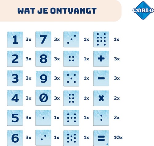 Coblo juguete azulejos magnéticos toppers números 60 piezas-3
