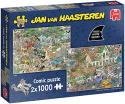 Jumbo puzzle Jan van Haasteren 2-en-1 Safari & Tormenta 1000 piezas