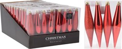 Bola de Navidad irrompible cono 15cm 4 piezas rojo decoración