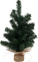 Árbol de Navidad yute verde decoración juguete 45cm cartón