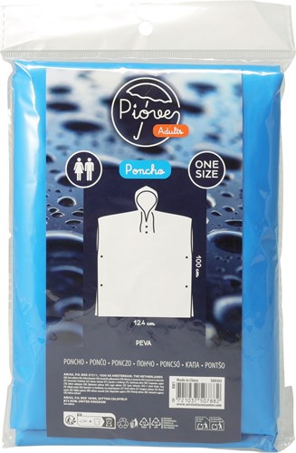 HH - Koopman poncho impermeable PEVA azul para adultos