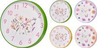 Koopman reloj de pared diseño flores 30 cm - reloj decorativo hogar