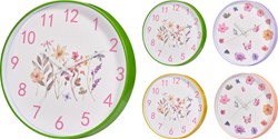 Koopman reloj de pared diseño flores 30 cm - reloj decorativo hogar