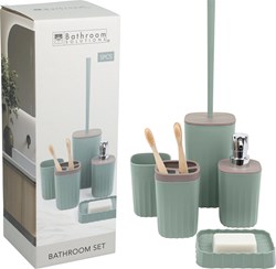 HH - Koopman set de baño juguete educativo verde 5 piezas cartón