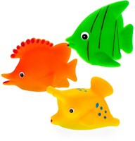 Mom's Care juguetes de baño peces set - 3 piezas coloridas sin BPA