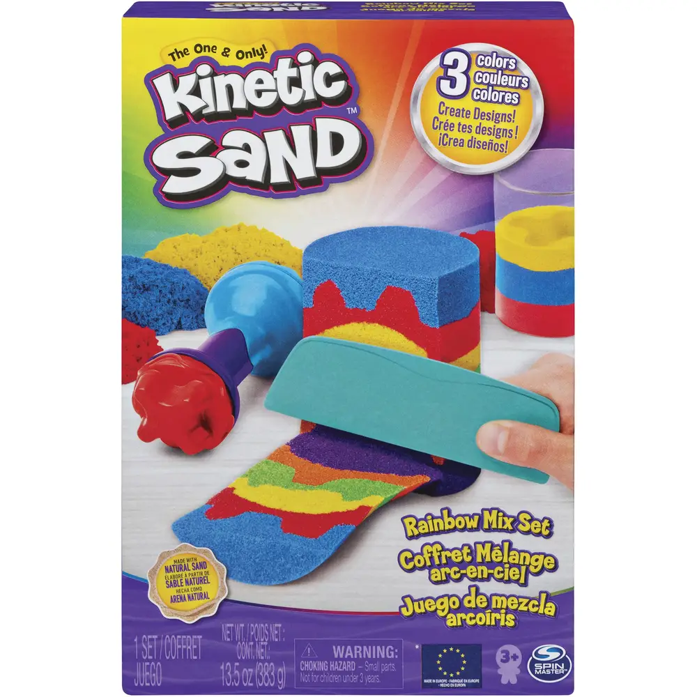 Spin Master arena mágica Kinetic Sand Rainbow Mix Set 383g colores arcoíris