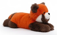 One Love peluche panda rojo Rusty - suave peluche naranja marrón-2