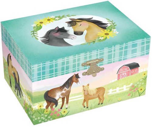 Giggle and Honey caja de música joyero caballo - regalo joyero infantil-3