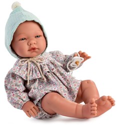 Asi muñeca bebé Pablo 43cm - muñeca suave con mono multicolor