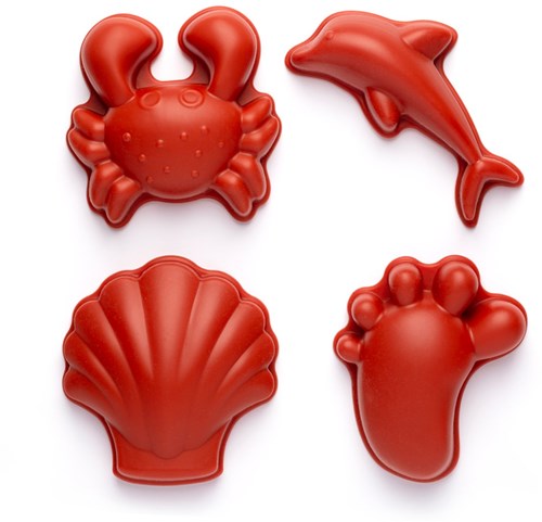 Scrunch moldes de arena juguete silicona - Playa naranja óxido