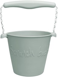 Scrunch cubo de juguete verde cubo de playa plegable silicona