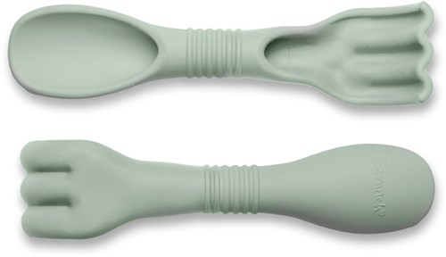 Scrunch pala de arena juguete - double digger verde salvia silicona