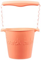Scrunch cubo de juguete plegable silicona cubo playa melocotón naranja