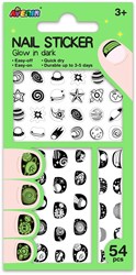 Avenir pegatinas de uñas espacio glow in the dark para niños 54 piezas