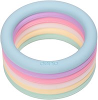 Dena juguetes - Set de 6 anillos de plástico de colores pastel