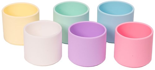Dena vasos apilables pastel - juguete colorido para niños-3