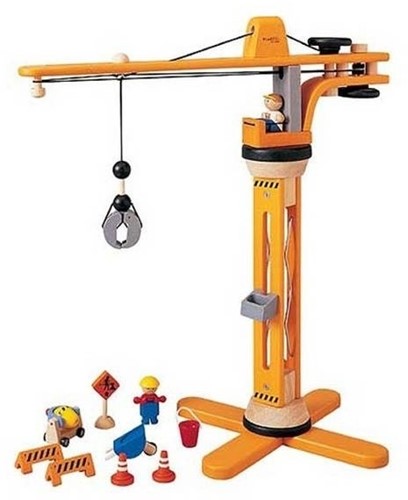 PlanToys Juguetes de madera Set de grúa