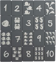 Scrunch cartas de juego de silicona gris - juguete educativo para niños