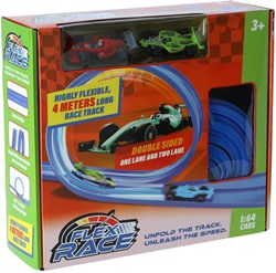 KiddyGo pista de carreras flexible 4 metros azul - pista de juguete