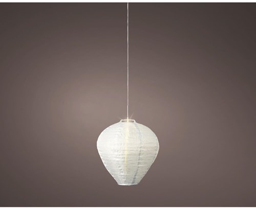 Lumineo farol solar iluminación exterior nylon blanco Ø30xH28cm sostenible