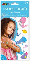 Avenir tatuajes adhesivos animales marinos - tatuajes temporales niños multicolor