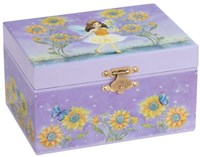 Goki caja de música hada bailarina flores violeta joyero-2