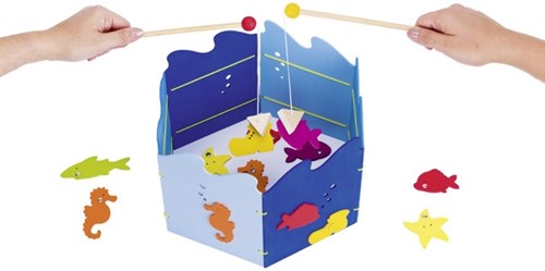Goki Juego de pesca magnético juguete de madera juego de pesca 19 piezas-2