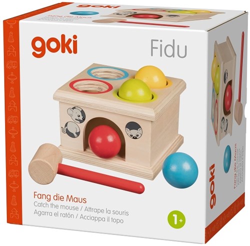 Goki banco de madera para golpear - Atrapa el ratón - juego de habilidad-2