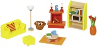 Goki set de muebles salón casa de muñecas - accesorios madera 24 piezas-2