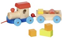 Goki tren de madera Marsella juguete con bloques de construcción-2
