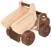 Goki camión volquete de madera vehículo de construcción - camión de juguete para niños-2